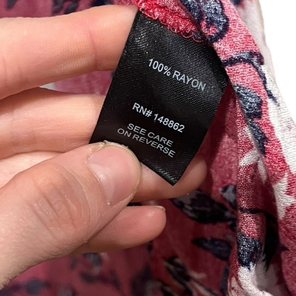 Torrid Red Floral and Lace Kimono Flowy Long Size 00/0 or 10/12 Boho Festival - Picture 6 of 9